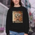 Education Is Freedom Teacher Books Black History Women Youth Crewneck Sweatshirt Education Is Freedom Teacher Books Black History Women Youth Crewneck Sweatshirt