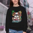 English Bulldog Reading a Book Dog Youth Crewneck Sweatshirt