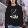 F-CAW-F Crow Book Lover Reader Gothic Humor Youth Crewneck Sweatshirt F-CAW-F Crow Book Lover Reader Gothic Humor Youth Crewneck Sweatshirt