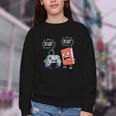 Gamer Book Lover Girl Women Bookworm Video Gaming Daughter Youth Crewneck Sweatshirt