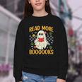 Ghost Reading Books Teacher Student Halloween Read More Book Youth Crewneck Sweatshirt Ghost Reading Books Teacher Student Halloween Read More Book Youth Crewneck Sweatshirt