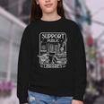 Groovy Support Your Local Library Book Reader Lover Bookworm Youth Crewneck Sweatshirt