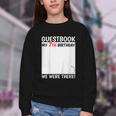 Guestbook 7th Birthday 7 Year Old Born 2018 Bday Youth Crewneck Sweatshirt Guestbook 7th Birthday 7 Year Old Born 2018 Bday Youth Crewneck Sweatshirt