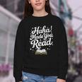 Haha Made You Read Books Bookworm Teacher Librarian Youth Crewneck Sweatshirt