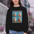 Hedgehog Love Reading And Hedgehogs Child Book Lover Youth Crewneck Sweatshirt Hedgehog Love Reading And Hedgehogs Child Book Lover Youth Crewneck Sweatshirt