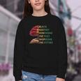 Honoring Past Inspiring Future History Month Tree Book Youth Crewneck Sweatshirt