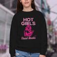 Hot Girls Read Books Cute Book Reader Women Youth Crewneck Sweatshirt Hot Girls Read Books Cute Book Reader Women Youth Crewneck Sweatshirt