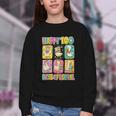 HUGvyn Happy 100 Days Of School Teacher Goose Preppy Books Youth Crewneck Sweatshirt