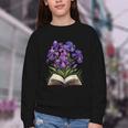 Irises Flowers Book Iris Floral Youth Crewneck Sweatshirt Irises Flowers Book Iris Floral Youth Crewneck Sweatshirt