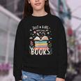 Just a Girl Who Loves Books Cute Book Lover Bookworm Youth Crewneck Sweatshirt Just a Girl Who Loves Books Cute Book Lover Bookworm Youth Crewneck Sweatshirt