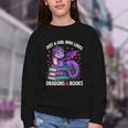 Just a Girl Who Loves Dragons And Books Reading Youth Crewneck Sweatshirt Just a Girl Who Loves Dragons And Books Reading Youth Crewneck Sweatshirt