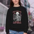 Just A Good Girl Reading Dirty Books Dark Romance Youth Crewneck Sweatshirt