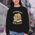 Just One More Chapter Sloth Sleeping On Books Reading Youth Crewneck Sweatshirt Just One More Chapter Sloth Sleeping On Books Reading Youth Crewneck Sweatshirt