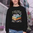 I Just Want To Read Books And Pet Cats Bookish Bookworm Youth Crewneck Sweatshirt I Just Want To Read Books And Pet Cats Bookish Bookworm Youth Crewneck Sweatshirt