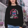Knowledge Is Power Book Club Librarian Read Banned Books Youth Crewneck Sweatshirt