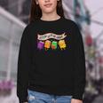 Librarian Let's All Go To The Library Cute Groovy Book Lover Youth Crewneck Sweatshirt