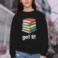 Get Lit With Books Youth Crewneck Sweatshirt Get Lit With Books Youth Crewneck Sweatshirt