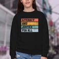 Literacy And Justice For All Stop Book Banning Banned Books Youth Crewneck Sweatshirt Literacy And Justice For All Stop Book Banning Banned Books Youth Crewneck Sweatshirt