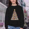 Literary Book Tree Bookish Shelf Art For Avid Readers Youth Crewneck Sweatshirt