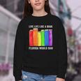 Live Life Like A Book Florida Would Ban LGBT Month Youth Crewneck Sweatshirt
