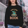 Take a Look It's In a Book Reading Teacher Book Lover Youth Crewneck Sweatshirt