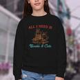 All I Need Is Books & Cats Cozy Youth Crewneck Sweatshirt