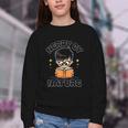 Nerdy By Nature Chibi Cute Book Lover Youth Crewneck Sweatshirt