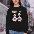 How Many Nights Reading Goose Book Lover Reader Youth Crewneck Sweatshirt