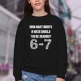How Many Nights A Week Reading 6-7 67 Teacher Student Books Youth Crewneck Sweatshirt How Many Nights A Week Reading 6-7 67 Teacher Student Books Youth Crewneck Sweatshirt
