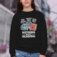 Nothing Beats Reading Rock Paper Scissors Book Lover Youth Crewneck Sweatshirt