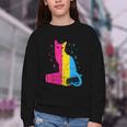 Pansexual Pride Celestial Cat Sitting Book LGBTQ Pan Colors Men Women Youth Crewneck Sweatshirt Pansexual Pride Celestial Cat Sitting Book LGBTQ Pan Colors Men Women Youth Crewneck Sweatshirt