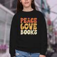Peace Love Books Men Women Youth Crewneck Sweatshirt Peace Love Books Men Women Youth Crewneck Sweatshirt