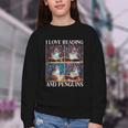 Penguin Love Reading And Penguins Child Book Lover Youth Crewneck Sweatshirt Penguin Love Reading And Penguins Child Book Lover Youth Crewneck Sweatshirt