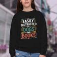 Pet Lover Joke Easily Distracted By Dogs And Books Men Youth Crewneck Sweatshirt Pet Lover Joke Easily Distracted By Dogs And Books Men Youth Crewneck Sweatshirt