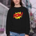 POW -Adults Kids Comic Book Cartoon Pop Art Novelty Sarcastic Youth Crewneck Sweatshirt POW -Adults Kids Comic Book Cartoon Pop Art Novelty Sarcastic Youth Crewneck Sweatshirt