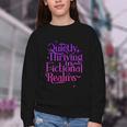 Quietly Thriving In Fictional Realms Book Lovers Youth Crewneck Sweatshirt Quietly Thriving In Fictional Realms Book Lovers Youth Crewneck Sweatshirt