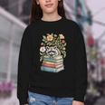 Raccoon Books Reading Flowers Youth Crewneck Sweatshirt