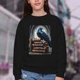 Raven On A Stack Of Books Wisdom Of Odin Youth Crewneck Sweatshirt