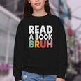 Read A Book Bruh Teacher Youth Crewneck Sweatshirt