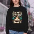 Read More Books Camping Outdoors Travel Campfire Smores Youth Crewneck Sweatshirt