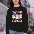 Read More Books Ghosts Reading Book Teacher Halloween Youth Crewneck Sweatshirt Read More Books Ghosts Reading Book Teacher Halloween Youth Crewneck Sweatshirt