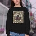 Read Books Be Kind Stay Weird Raven Tarot Reading Coffee Youth Crewneck Sweatshirt