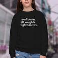 Read Books Lift Weights Fight Fascists Reading Activism Meme Youth Crewneck Sweatshirt Read Books Lift Weights Fight Fascists Reading Activism Meme Youth Crewneck Sweatshirt