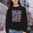 Read Your Heart Out Cute Teacher Reading Book Love Bookworm Youth Crewneck Sweatshirt