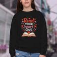 Read Your Heart Out Reading Book Lover Valentine Day Youth Crewneck Sweatshirt Read Your Heart Out Reading Book Lover Valentine Day Youth Crewneck Sweatshirt