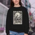 Read In Peace Skeleton Book Lover Bookworm Book Youth Crewneck Sweatshirt