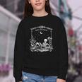 Read In Peace Skeleton Reading Book Halloween Bookish Youth Crewneck Sweatshirt