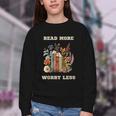 Read More Worry Less Book Lovers Motivational Quote Bookish Youth Crewneck Sweatshirt Read More Worry Less Book Lovers Motivational Quote Bookish Youth Crewneck Sweatshirt