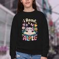 Reading Axolotl Book Lover Wildflowers Youth Crewneck Sweatshirt Reading Axolotl Book Lover Wildflowers Youth Crewneck Sweatshirt