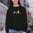 Reading Cat Heartbeat Book & Cat Lover Youth Crewneck Sweatshirt